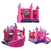 inflatable castle slide princess